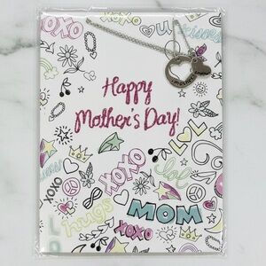 Claires Mothers Day Greeting Card with Mother Daughter Necklace Set
